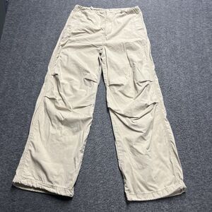 Levi's Parachute Pants Women's XS Khaki Drawstring Waist Wide Leg Y2K